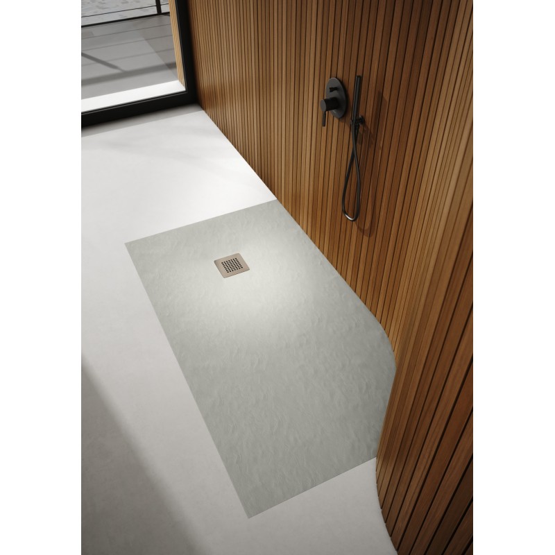 Schedpol Kalait Cement Stone Brodzik Akrylowy Prostokątny Cementowy Kamień 80x180 cm (3.3114/CT/ST-M2)