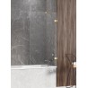 New Trendy Avexa Gold Shine Parawan Wannowy 70x150 cm Skrzydło Pojedyncze Nieruchome Szkło Przezroczyste 6 mm (EXK-2172)