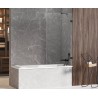 New Trendy Avexa Black Parawan Wannowy 90x150 cm Skrzydło Pojedyncze Nieruchome Szkło Przezroczyste 6 mm (EXK-1980-WP)