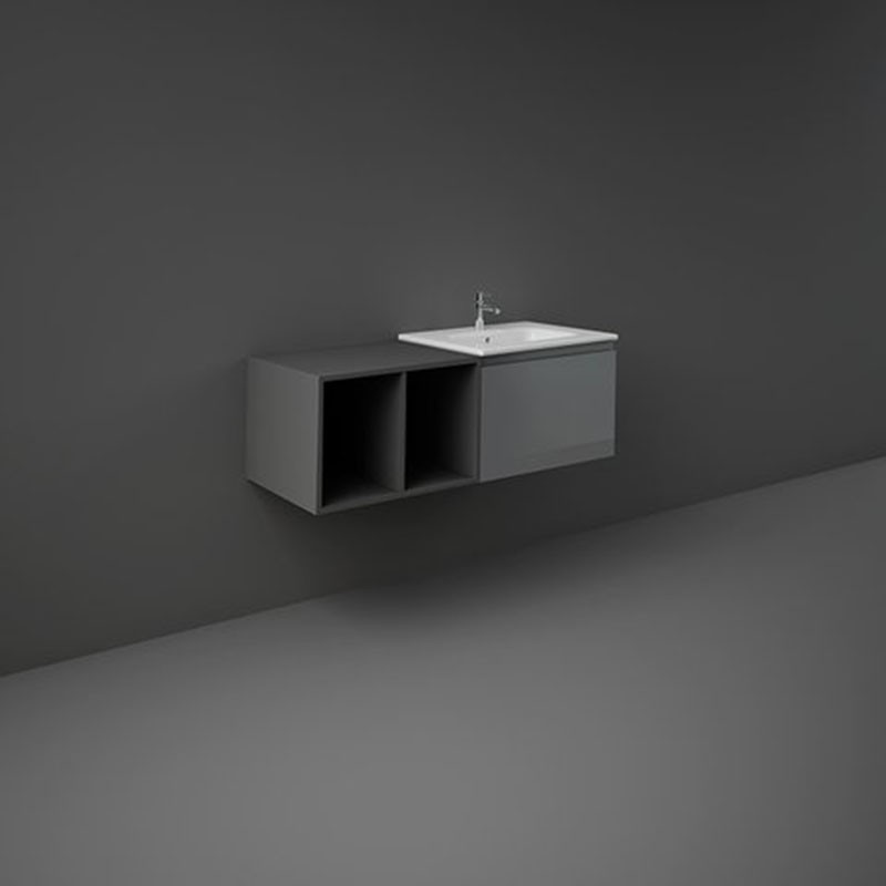 Rak Ceramics Joy Moduł Podwieszany z Półkami 40X60X46 cm Szary (JOYOS040MGY)