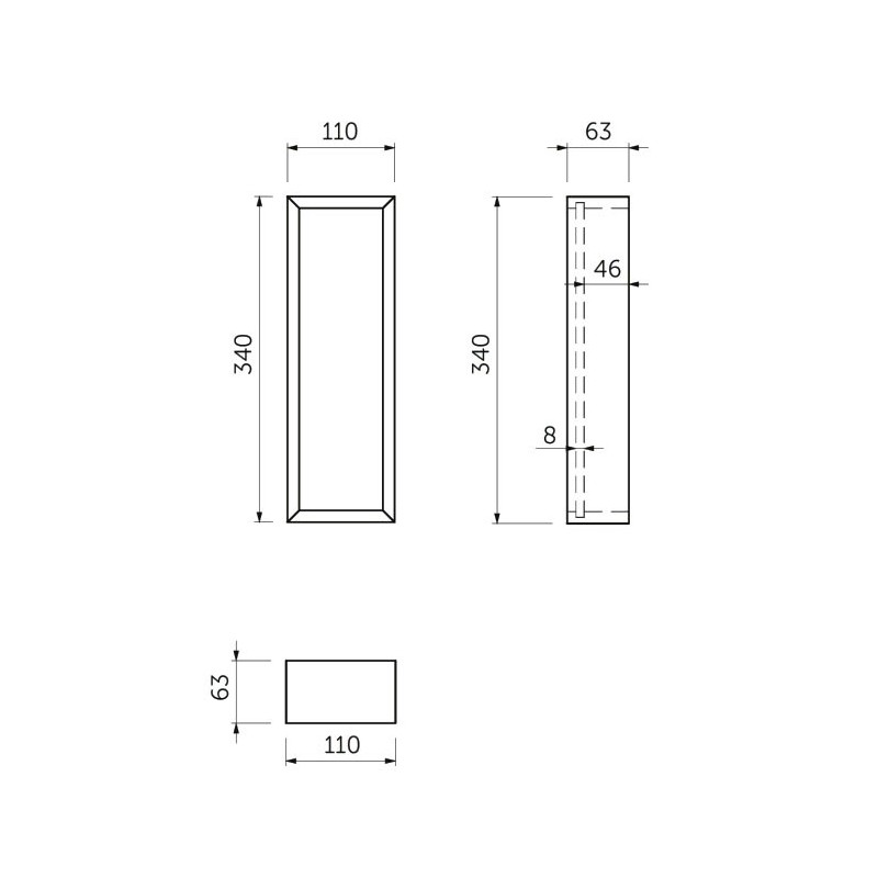 Rak Ceramics Joy Organizer do szuflady 34x6 cm Szary (JOYDIST)