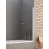 New Trendy New Soleo Parawan Wannowy 100x140 cm Skrzydło Pojedyncze Uchylne Szkło Przezroczyste 6 mm (P-0067)