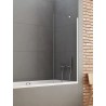 New Trendy New Soleo Parawan Wannowy 100x140 cm Skrzydło Pojedyncze Nieruchome Szkło Przezroczyste 6 mm (P-0076)