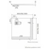 Schedpol Kalait Cement Stone Brodzik Kwadratowy Cementowy Kamień 80x80 cm (3.3100/CT/ST-M2)
