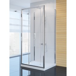 New Trendy Alta Kabina Prysznicowa Przyścienna Kwadratowa Drzwi Składane Pojedyncze 80x80 cm (K-0444)