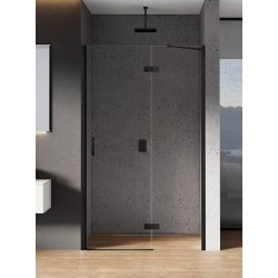 New Trendy New Renoma Black Drzwi Prysznicowe Uchylne Pojedyncze Prawe 100x195 cm Szkło Przezroczyste 6 mm (D-0198A)