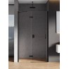 New Trendy New Renoma Black Drzwi Prysznicowe Uchylne Pojedyncze Lewe 120x195 cm Szkło Przezroczyste 6 mm (D-0199A-WP)