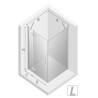 New Trendy New Renoma Black Kabina Prysznicowa Narożna Kwadratowa Drzwi Uchylne Pojedyncze Lewe 90x90 cm (D-0203A/D-0111B)