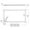 Schedpol Sharper Brodzik akrylowy prostokątny biały 100x140 cm (3S.S1P-100140)