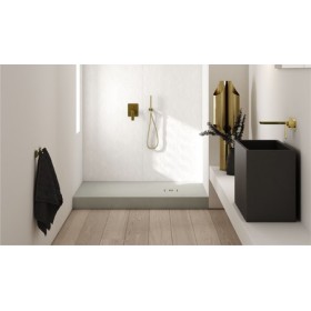 Schedline Collection Non Limits White Stone Collection Brodzik Akrylowy Półokrągły 90x90 cm Biały (3ST.N1O-9090/B/ST-M1/B/ST)