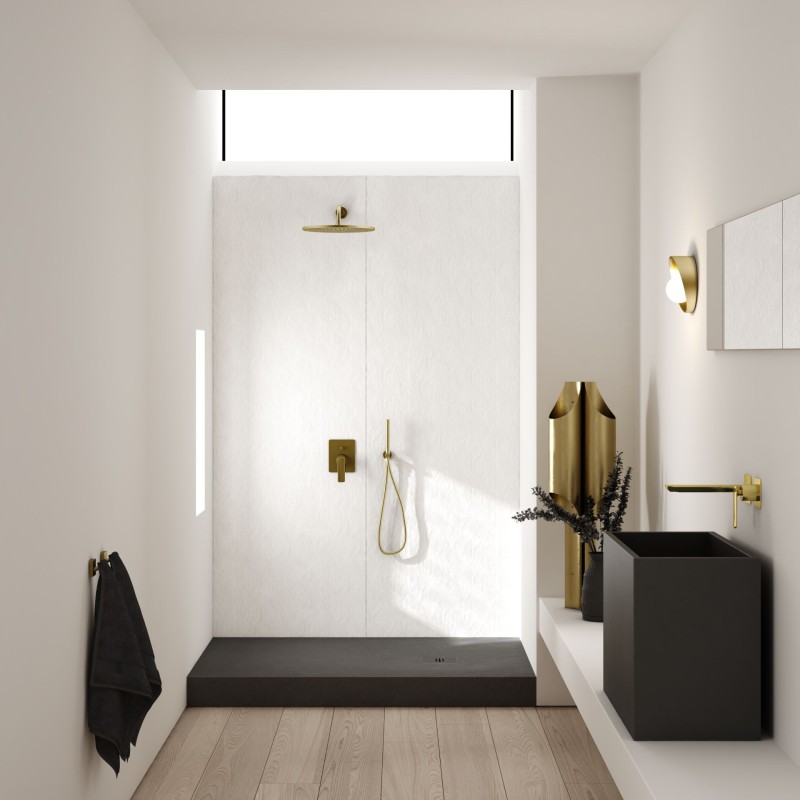 Schedline Collection Non Limits Black Stone Collection Brodzik Akrylowy Kwadratowy 80x80 cm (3ST.N1K-8080/C/ST-M1/C/ST)