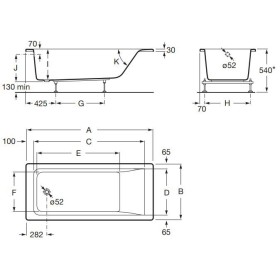 Roca Easy Wanna akrylowa prostokątna 170x70 cm (A248624000)