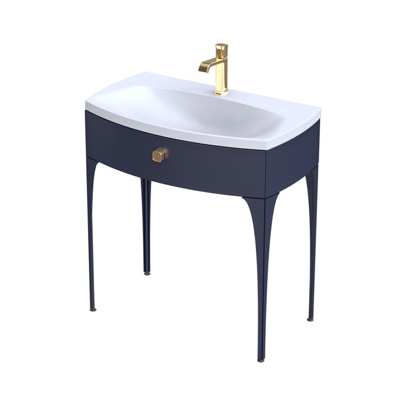 Oristo Louis Granatowy Mat Szafka Pod Umywalkę 82 cm (OR50-SD1S-82-14)