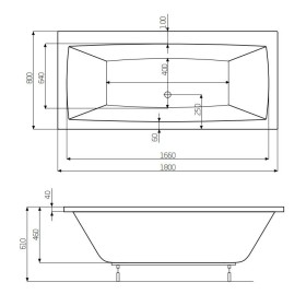 Roca Vita Wanna akrylowa 180x90 cm (A24T082000)