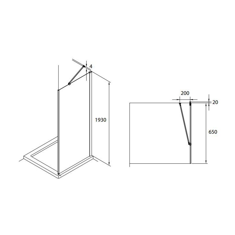 Roca Capital Ścianka boczna z powłoką MaxiClean 70x195 cm (AM4407012M)