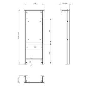 Roca Dostępna łazienka Stelaż podtynkowy do uchwytów ściennych (A89007300U)