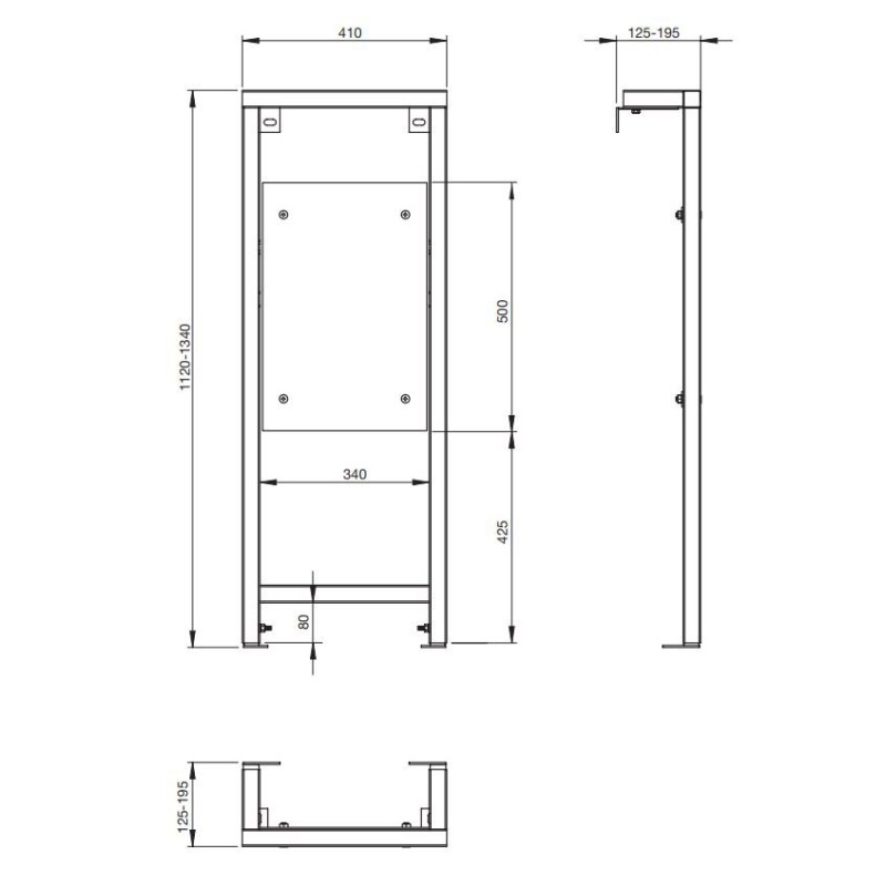 Roca Dostępna łazienka Stelaż podtynkowy do uchwytów ściennych (A89007300U)