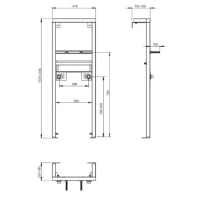 Roca Stelaż podtynkowy do umywalki Dostępna Łazienka (A89007300N)