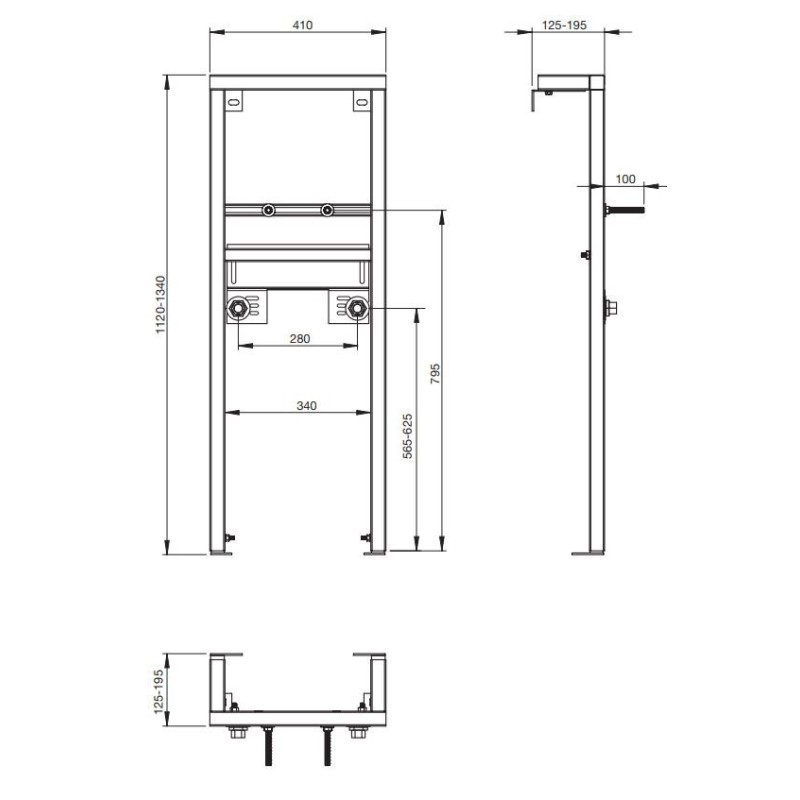 Roca Stelaż podtynkowy do umywalki Dostępna Łazienka (A89007300N)