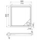 ROCA Malaga 80x80x7,5 Brodzik akrylowy kwadratowy Medio (A27T004000)