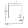 ROCA Malaga 90x90x7,5 Brodzik akrylowy kwadratowy Square Medio (A27T005000)