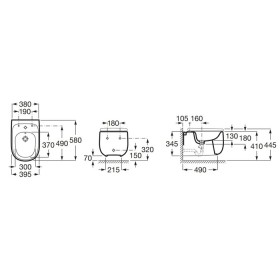 Roca Beyond Bidet podwieszany z otworami pod pokrywę bidetową (A3570B6000)