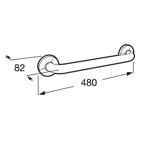 Roca Access Comfort Poręcz prosta 40 cm biała (A816901009)