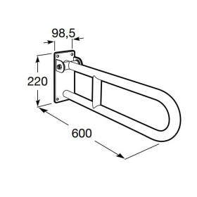 Roca Access Comfort Poręcz składana 60 cm biała (A816908009)
