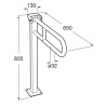 Roca Access Comfort Poręcz składana stojąca 60 cm biała (A816910009)