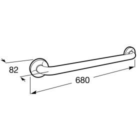 Roca Access Comfort Poręcz prosta 60 cm stal nierdzewna (A816928001)