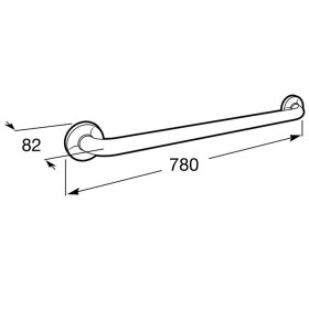 Roca Access Comfort Poręcz prosta 70 cm stal nierdzewna (A816929001)