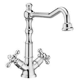 Roca Carmen Dwuuchwytowa bateria umywalkowa sztorcowa wysoka z korkiem click-clack (A5A384BC00)