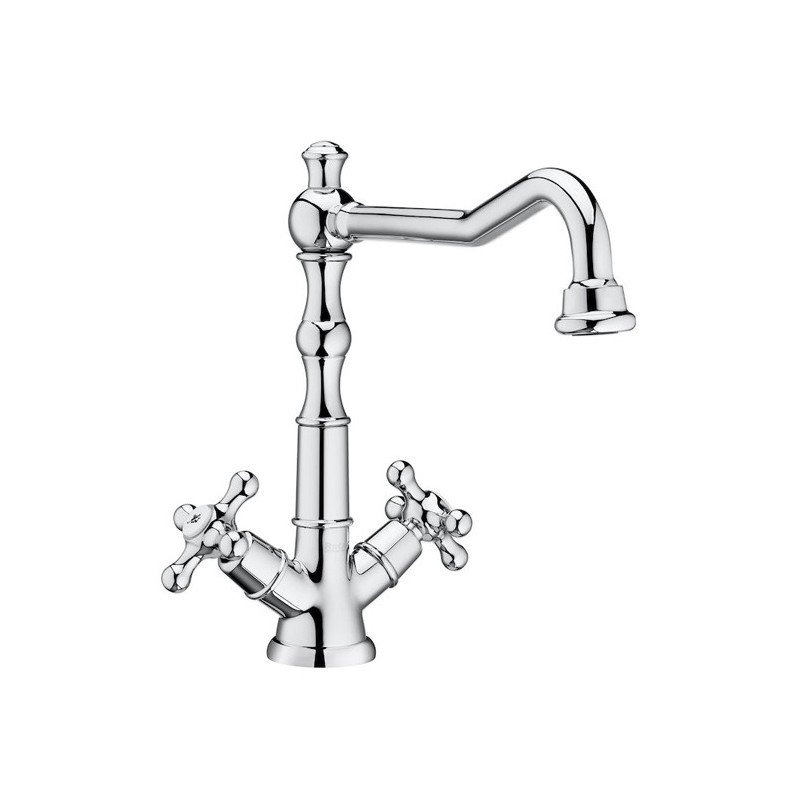 Roca Carmen Dwuuchwytowa bateria umywalkowa sztorcowa wysoka z korkiem click-clack (A5A384BC00)