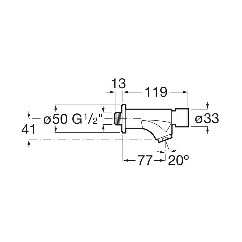 Roca Instant Bateria umywalkowa czasowa cienna na wodę zmieszaną (A5A7877C00)