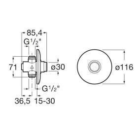 Roca Instant Bateria prysznicowa czasowa podtynkowa na wodę zmieszaną (A5A2677C00)