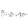 Roca GAP ROUND ZESTAW Miska wc podwieszana Rimless + deska wolnoopadajaca slim duroplast (A34H0N8000)
