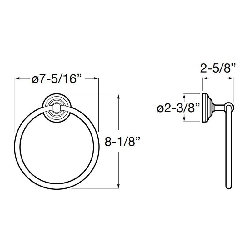 Roca CARMEN Wieszak okrągły Ø210 mm (A817002001)