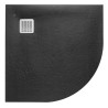 ROCA Terran 90x90x3 Brodzik Czarny Półokrągły (AP10538438401400)