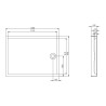 ROCA Granada 120x90x13 Brodzik Akrylowy Compact, SYFON W KPL( A276342000)