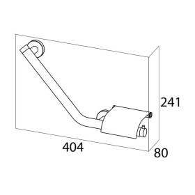 Tiger Boston Comfort & Safety Poręcz z uchwytem na papier toaletowy Polerowana stal nierdzewna - Prawa (299150346)