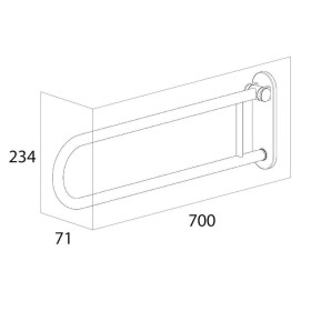 Tiger Boston Comfort & Safety Poręcz łazienkowa składana Polerowana stal nierdzewna (299230346)