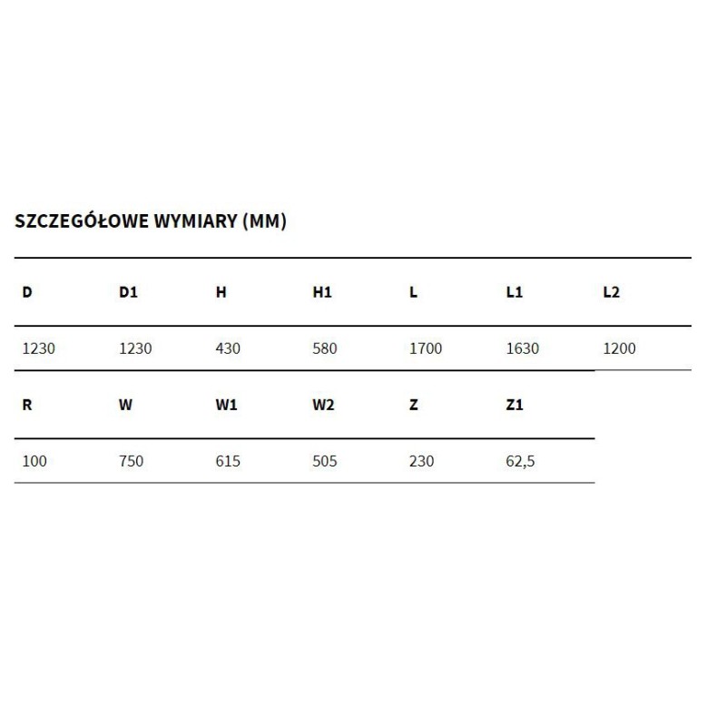 Excellent Wanna przyścienna LILA 2.0, z zintegrowaną obudową, 170, biała (WAEX.LIL2.170.WHP)