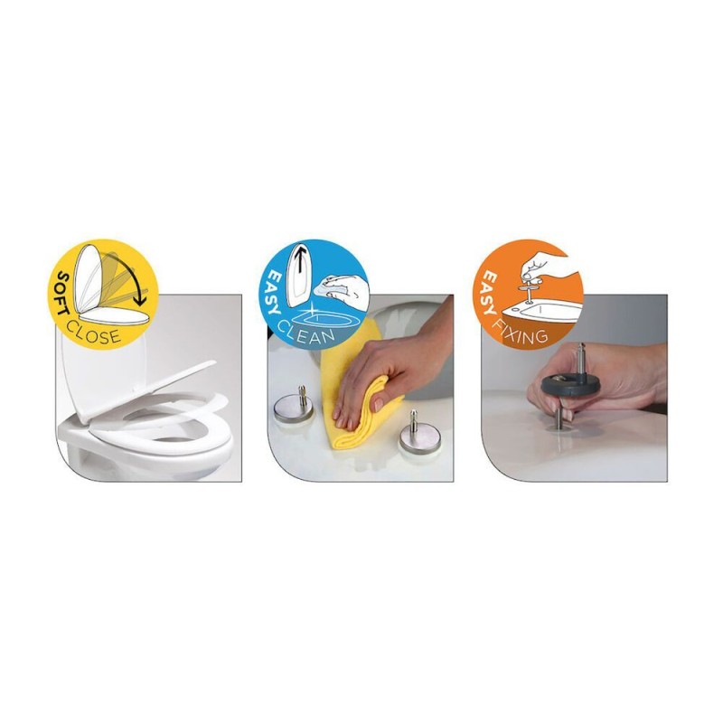 Tiger Burton Deska sedesowa, Duroplast, biała (251460646)