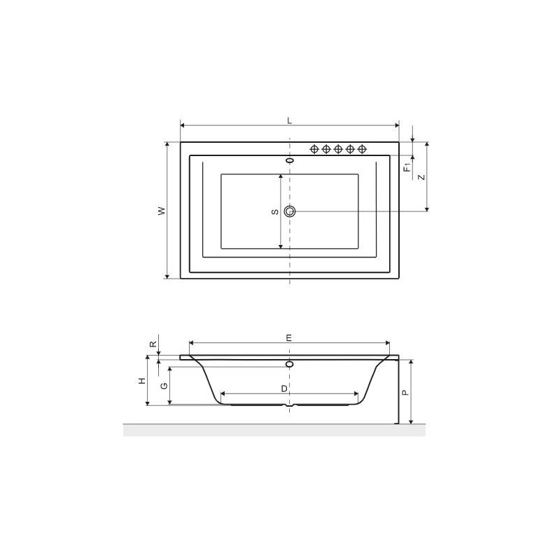 Excellent Crown Lux Wanna Prostokątna 190x120 biała (WAEX.CRO19WH)