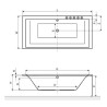 Excellent Crown Grand wanna 190x90 cm, biała (WAEX.CRG19WH)