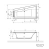 Excellent Sfera Slim Wanna Narożna Prawa 170x100 (WAEX.SFP17WHS)