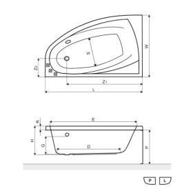Excellent Aquaria Comfort Wanna Narożna Lewa 160x100 biała (WAEX.AQL16WH)