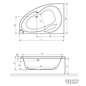 Excellent Newa Plus Wanna Narożna 160x95 cm lewa, biała (WAEX.NEL16WH)