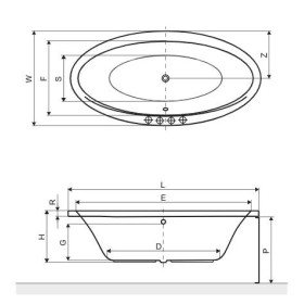 Excellent Lumina 190x95,5 Wanna Owalna biała (WAEX.LUM19WH)