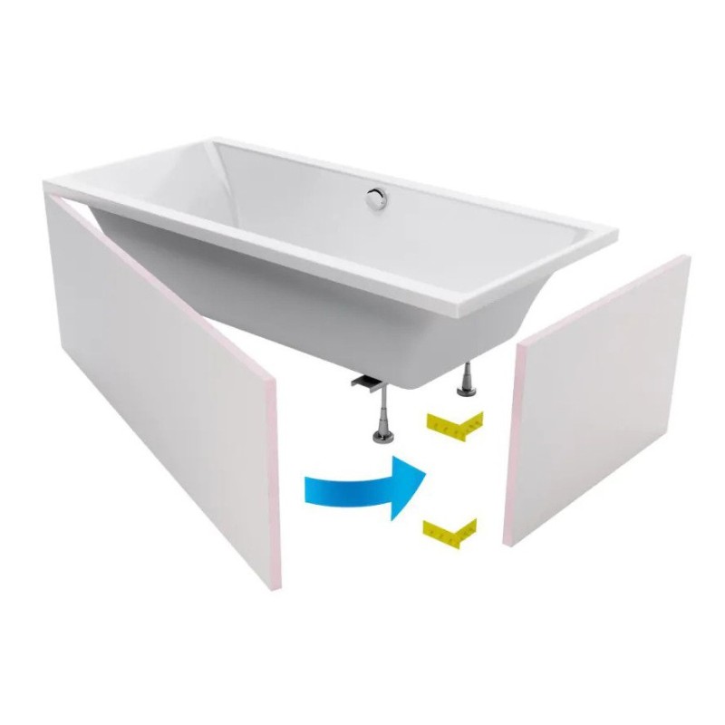 Excellent Flex System Obudowa Do Zabudowy Płytkami Wanny do 200 cm (OBEX.P.20X90WH)